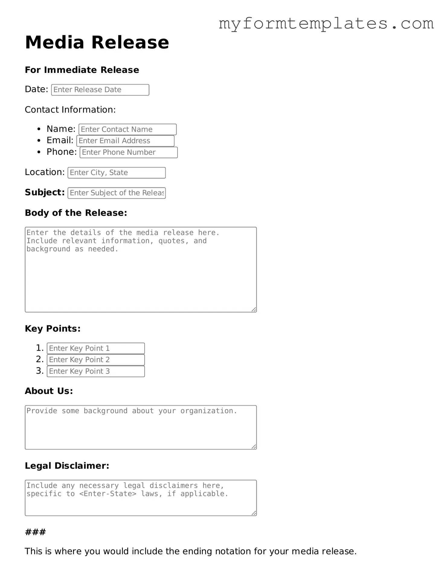 Media Release Document