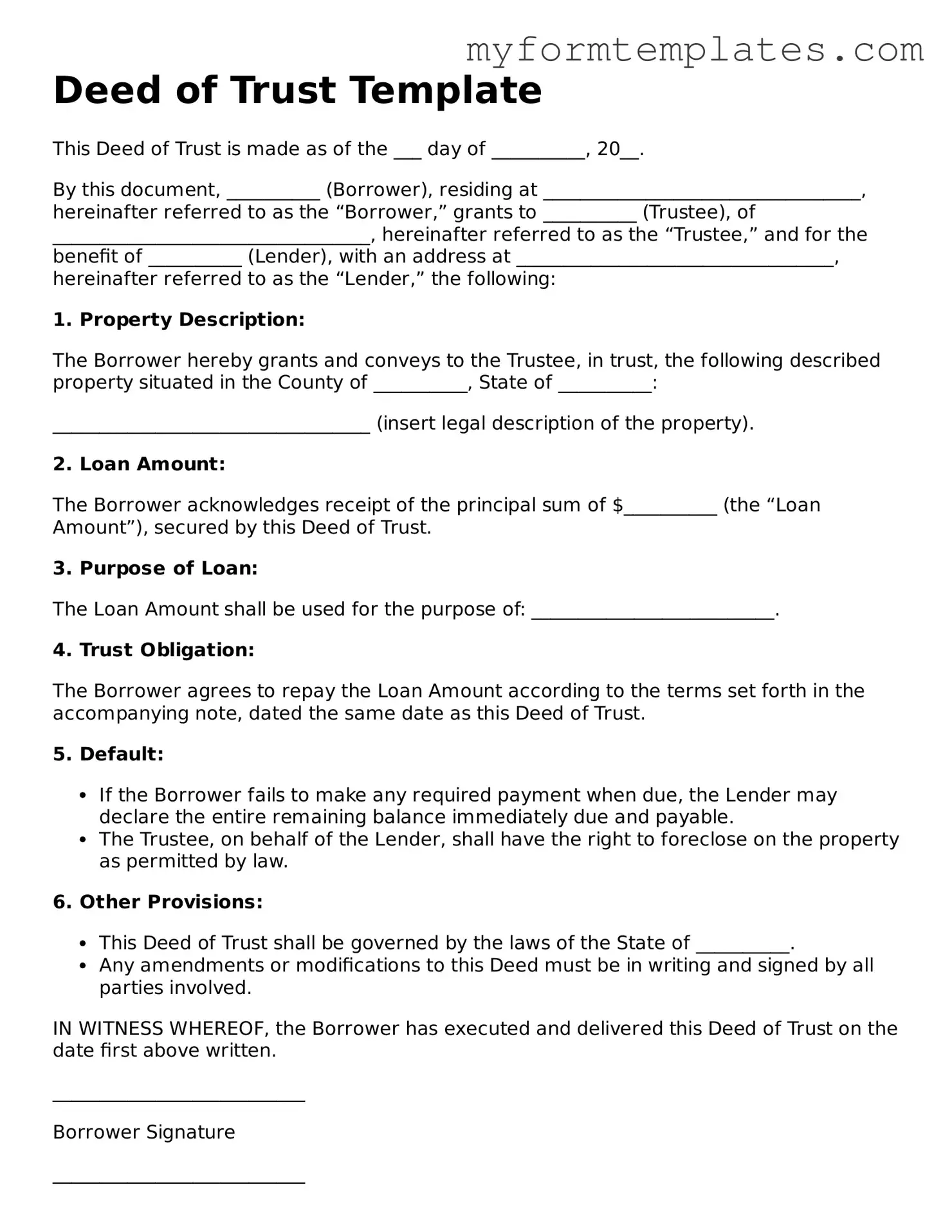 Deed of Trust Document