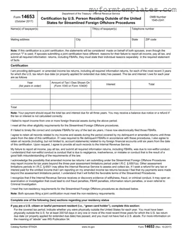 Official 14653 Form in PDF
