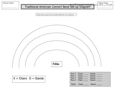 Official Band Seating Chart Form in PDF