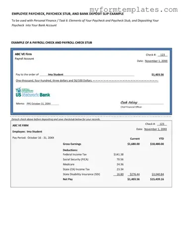 Official Payroll Check Form in PDF