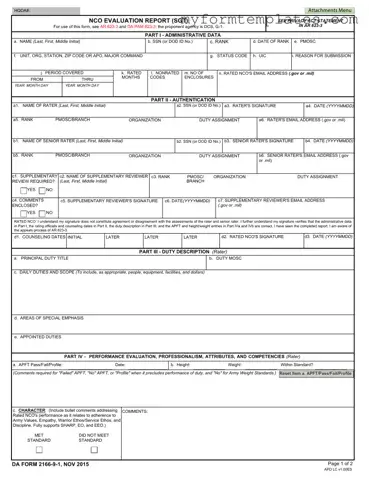 Official Da 2166 9 1 Form in PDF