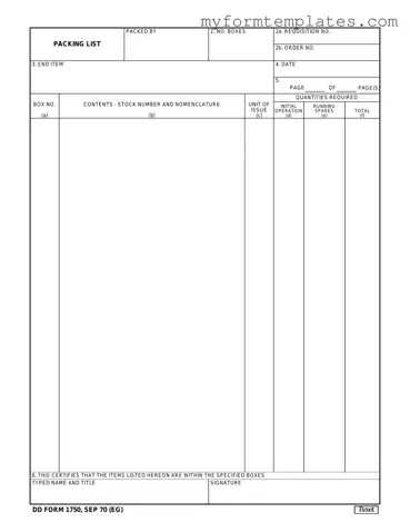 Official Dd 1750 Form in PDF
