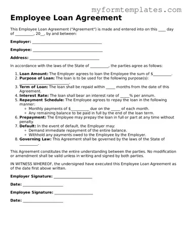 Employee Loan Agreement Document