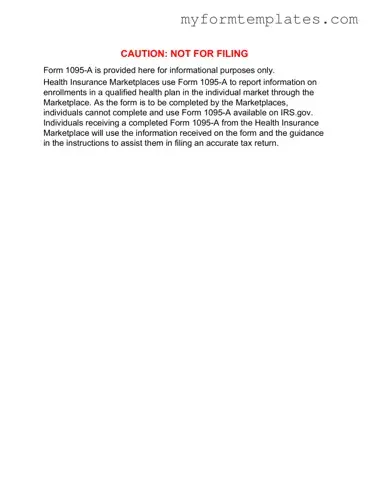 Official IRS 1095-A Form in PDF