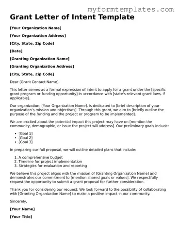 Grant Letter of Intent Document