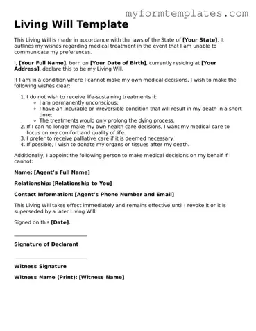 Living Will Document