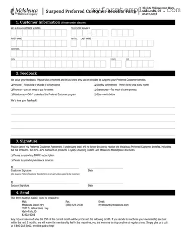 Official Melaleuca Cancellation Form in PDF