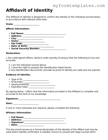Affidavit of Identity Document
