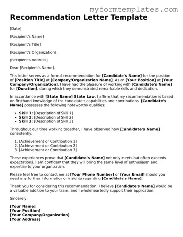 Recommendation Letter Document