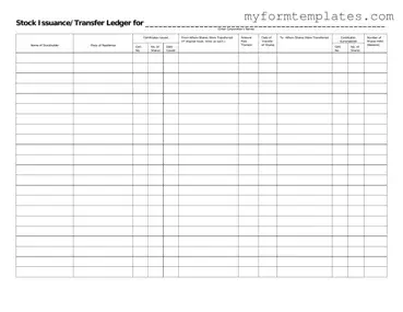 Official Stock Transfer Ledger Form in PDF