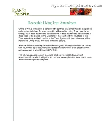 Official Trust Amendment Form in PDF