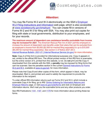 Official IRS W-2 Form in PDF